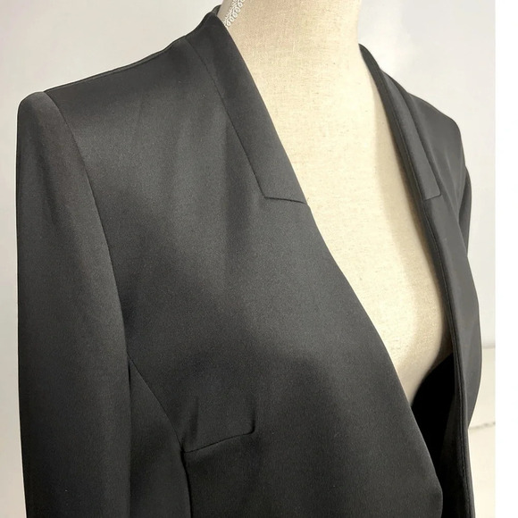 Jones New York Petite Scuba Cropped Open Jacket Black Size 14P NWT - Picture 3 of 10